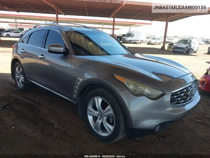 2010 Infiniti Fx35 VIN: JN8AS1MU0AM800135 Lot: 42549814