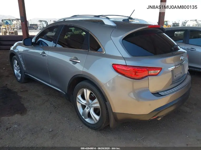 2010 Infiniti Fx35 VIN: JN8AS1MU0AM800135 Lot: 42549814