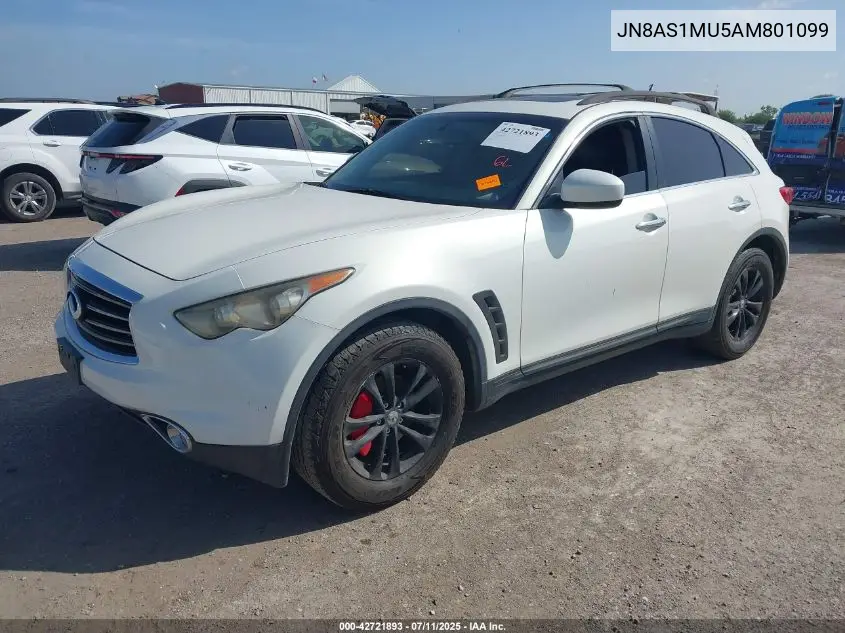 2010 Infiniti Fx35 VIN: JN8AS1MU5AM801099 Lot: 42721893