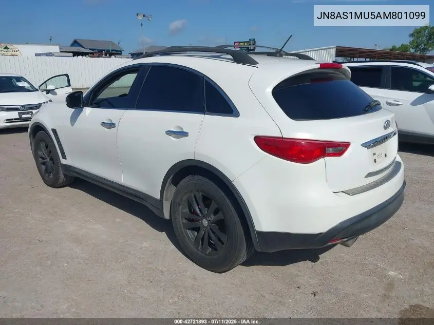 2010 Infiniti Fx35 VIN: JN8AS1MU5AM801099 Lot: 42721893