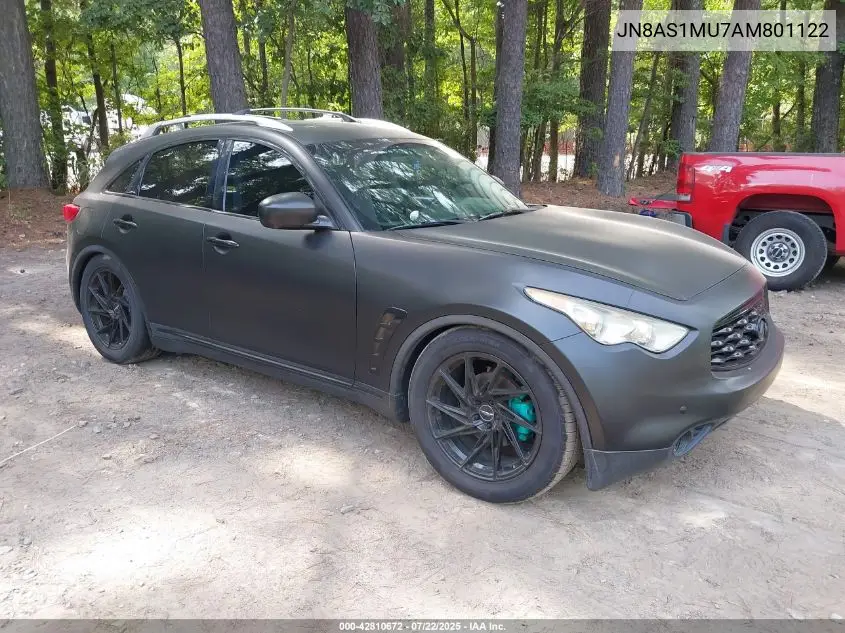 2010 Infiniti Fx35 VIN: JN8AS1MU7AM801122 Lot: 42810672