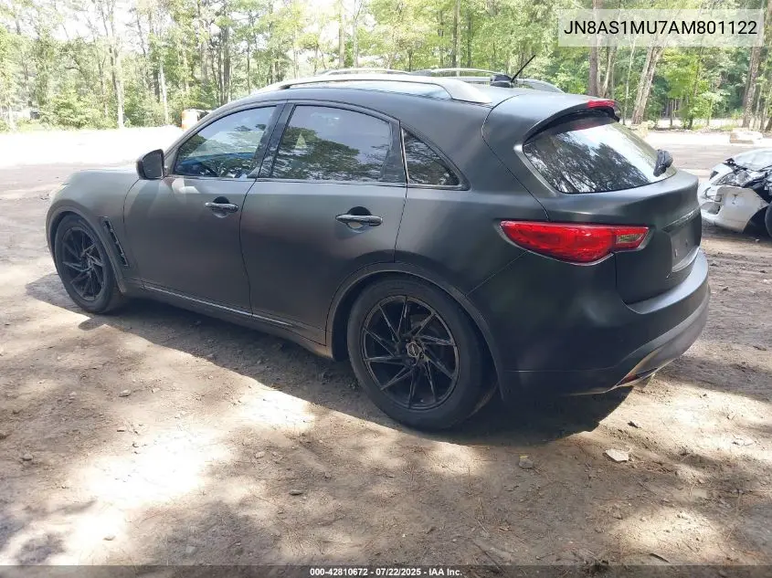 2010 Infiniti Fx35 VIN: JN8AS1MU7AM801122 Lot: 42810672