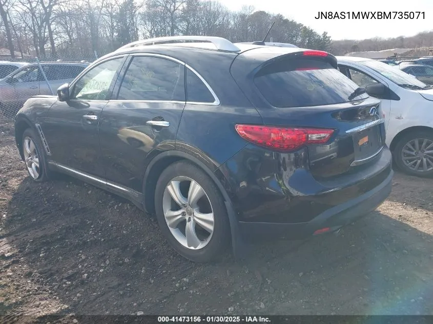 2011 Infiniti Fx35 VIN: JN8AS1MWXBM735071 Lot: 41473156