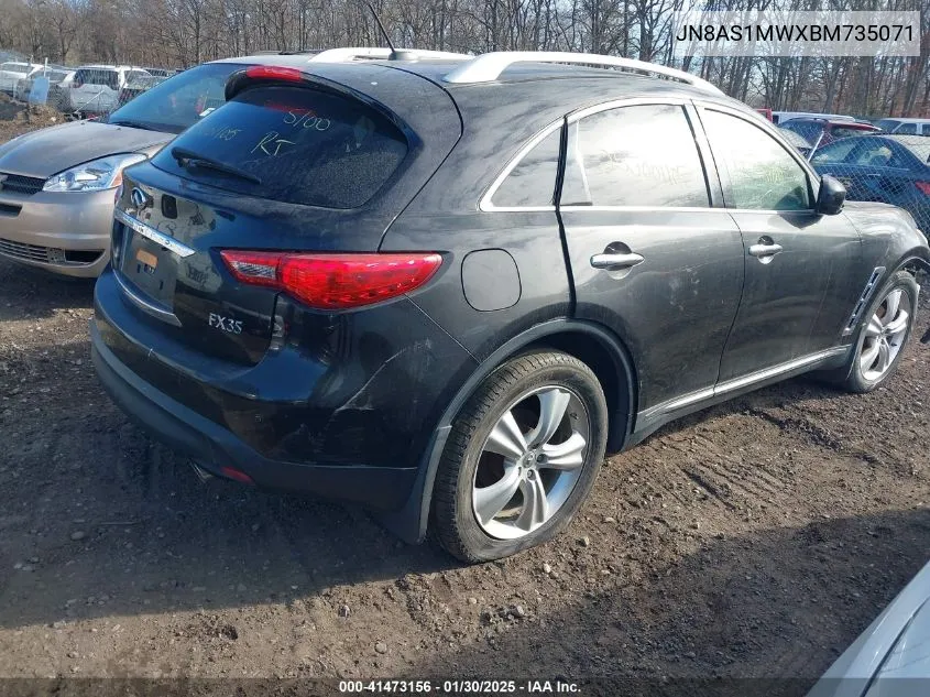 2011 Infiniti Fx35 VIN: JN8AS1MWXBM735071 Lot: 41473156