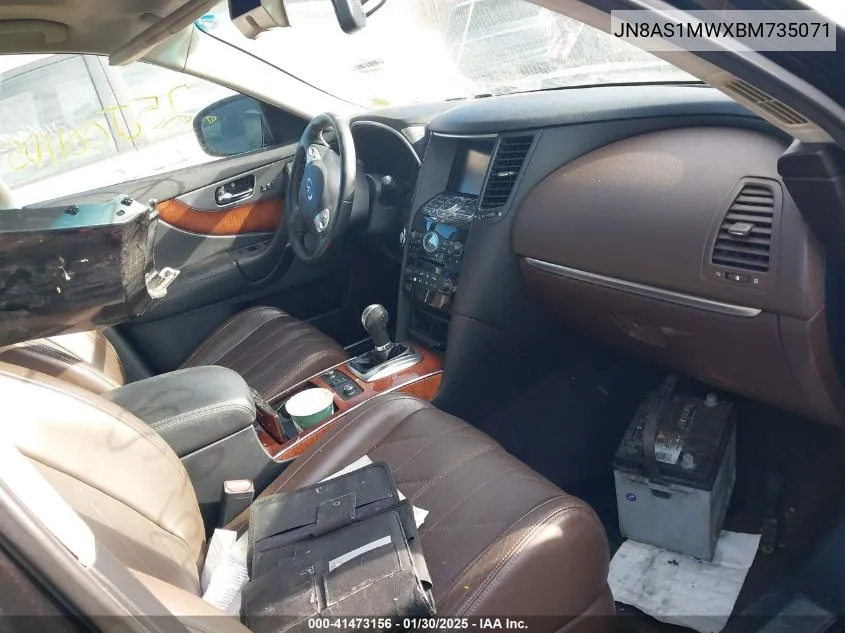 2011 Infiniti Fx35 VIN: JN8AS1MWXBM735071 Lot: 41473156