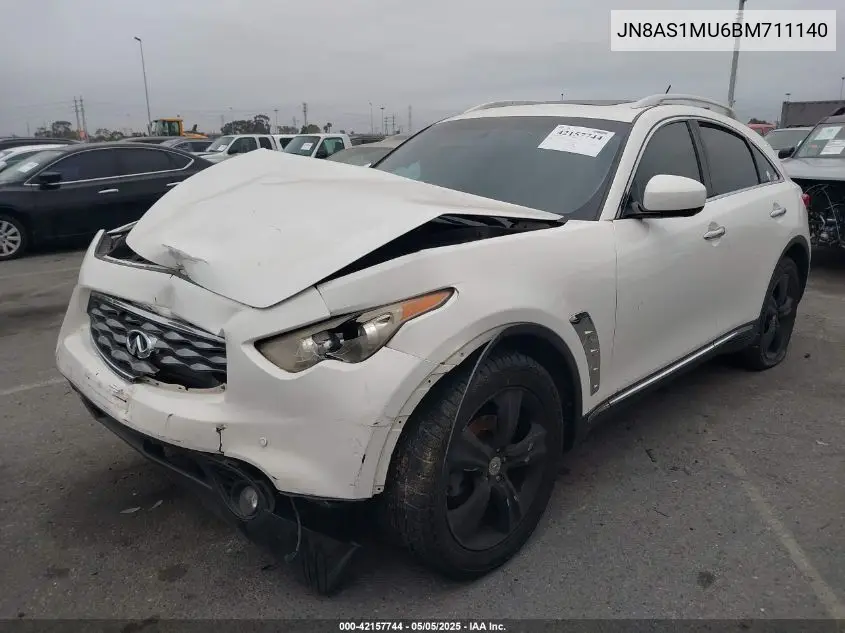 2011 Infiniti Fx35 VIN: JN8AS1MU6BM711140 Lot: 42157744