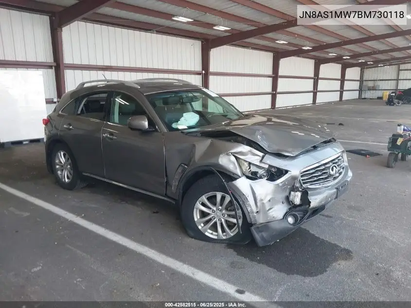 2011 Infiniti Fx35 VIN: JN8AS1MW7BM730118 Lot: 42582515