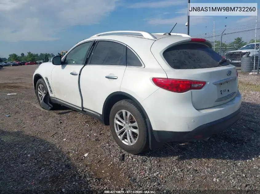2011 Infiniti Fx35 VIN: JN8AS1MW9BM732260 Lot: 42718679
