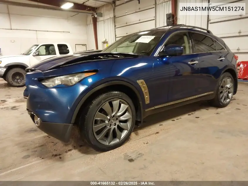 2012 Infiniti Fx35 Limited Edition VIN: JN8AS1MW5CM151274 Lot: 41665132