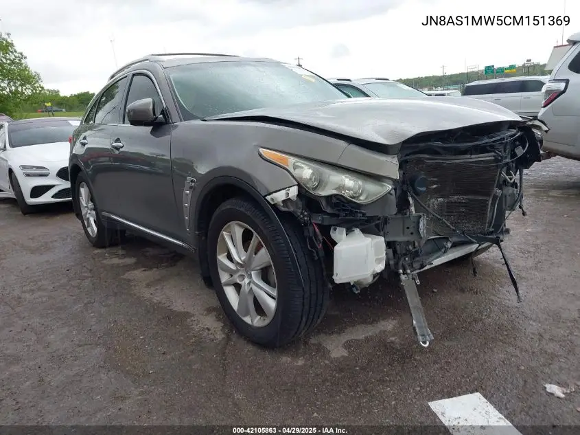 2012 Infiniti Fx35 VIN: JN8AS1MW5CM151369 Lot: 42105863