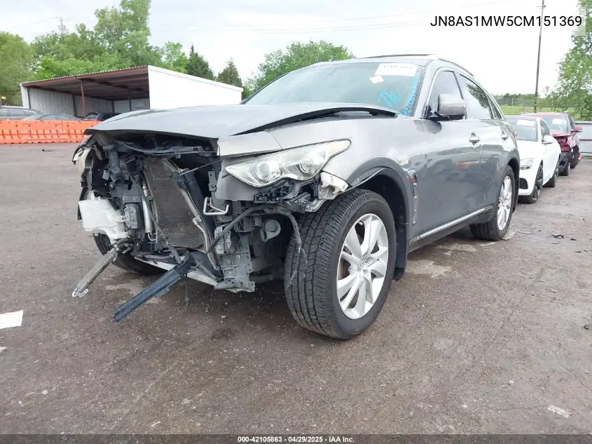 2012 Infiniti Fx35 VIN: JN8AS1MW5CM151369 Lot: 42105863