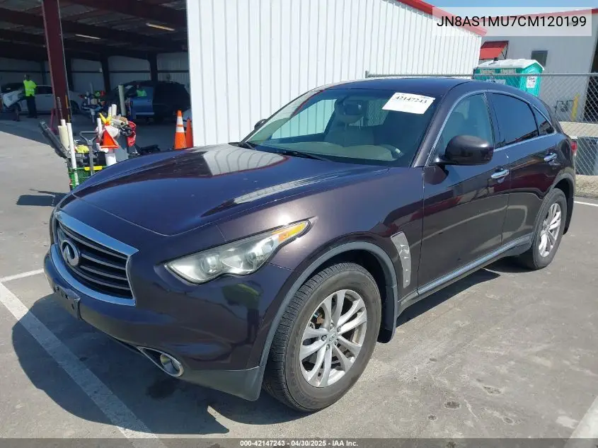 2012 Infiniti Fx35 VIN: JN8AS1MU7CM120199 Lot: 42147243