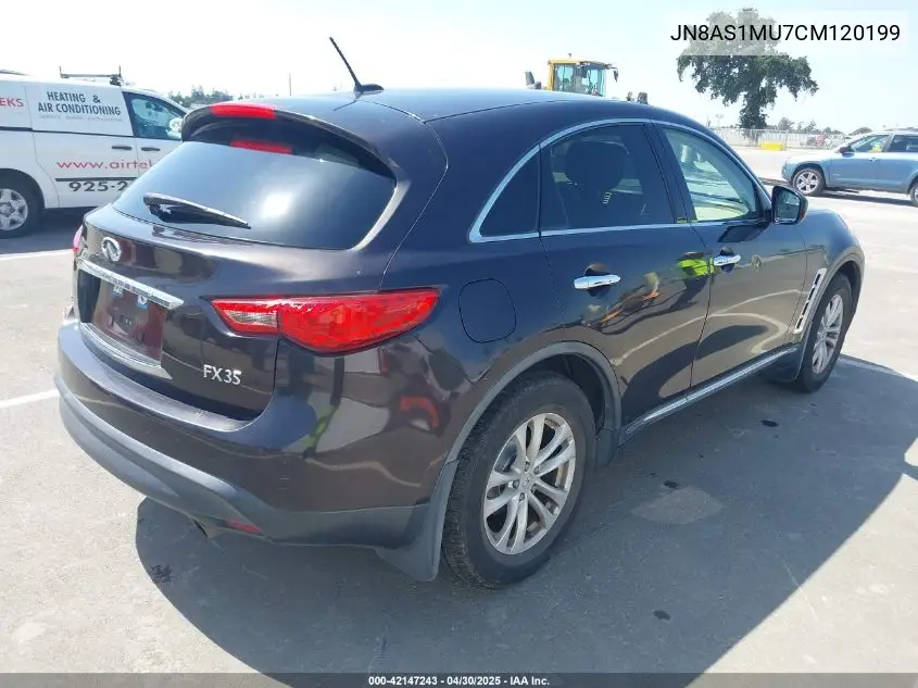 2012 Infiniti Fx35 VIN: JN8AS1MU7CM120199 Lot: 42147243