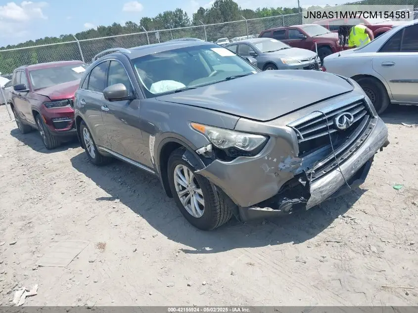 2012 Infiniti Fx35 VIN: JN8AS1MW7CM154581 Lot: 42155924