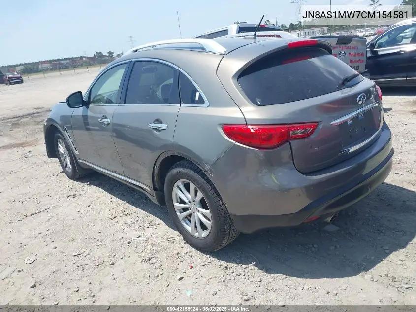 2012 Infiniti Fx35 VIN: JN8AS1MW7CM154581 Lot: 42155924