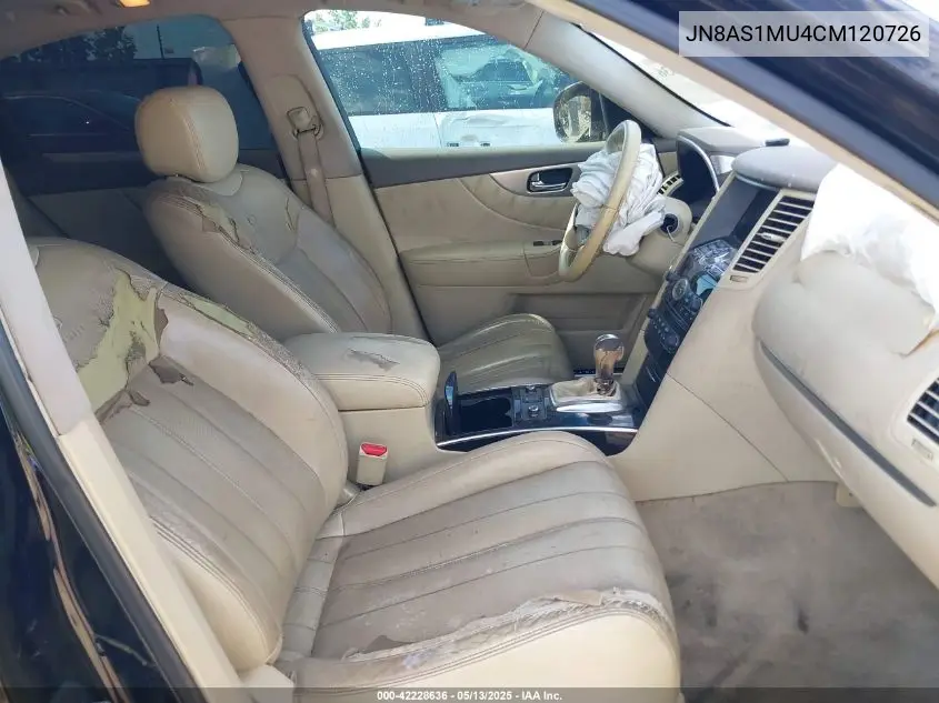 2012 Infiniti Fx35 VIN: JN8AS1MU4CM120726 Lot: 42228636