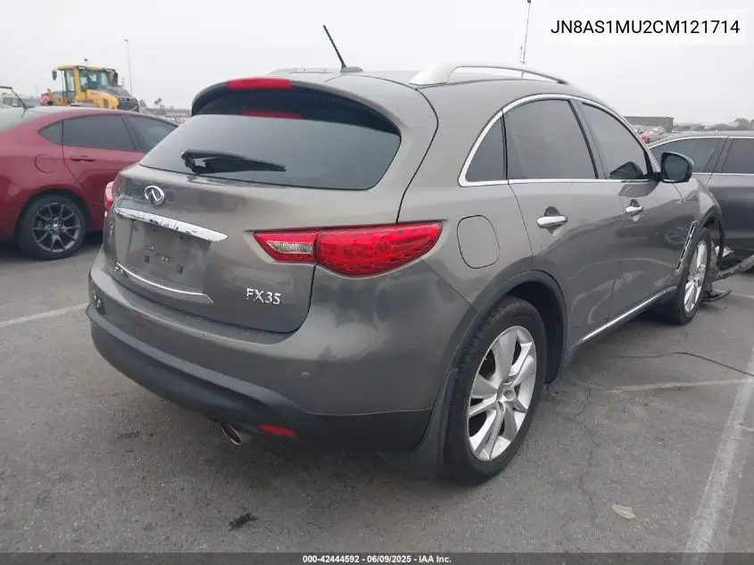 2012 Infiniti Fx35 VIN: JN8AS1MU2CM121714 Lot: 42444592