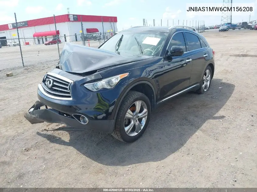 2012 Infiniti Fx35 VIN: JN8AS1MW6CM156208 Lot: 42660120