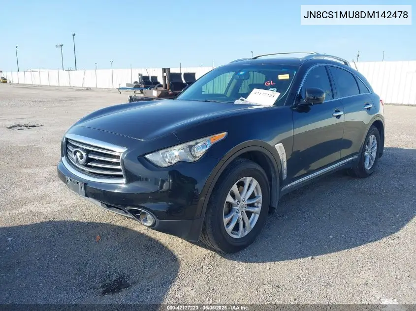 2013 Infiniti Fx37 VIN: JN8CS1MU8DM142478 Lot: 42177223