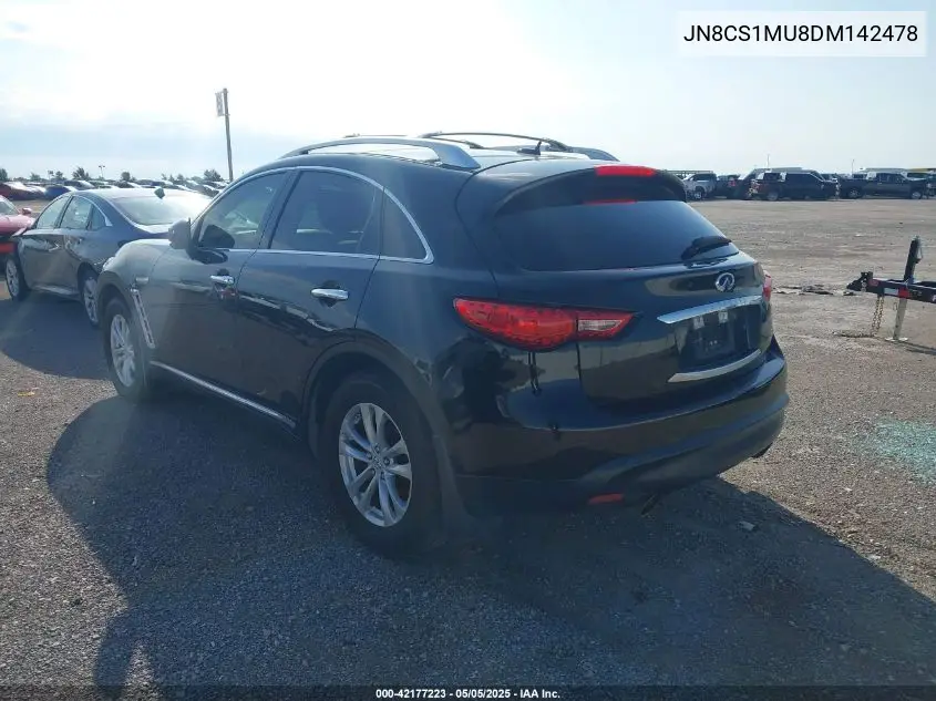 2013 Infiniti Fx37 VIN: JN8CS1MU8DM142478 Lot: 42177223