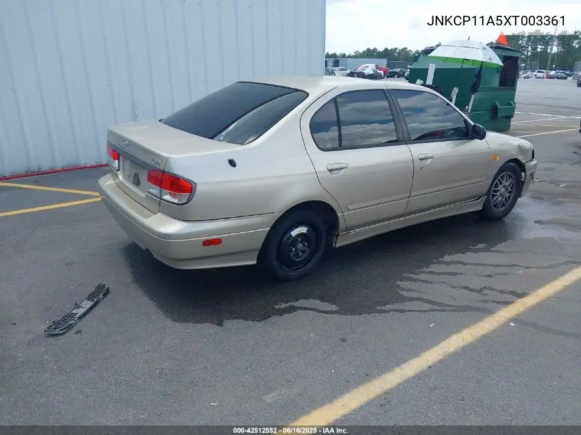 1999 Infiniti G20 Standard/Touring VIN: JNKCP11A5XT003361 Lot: 42512552