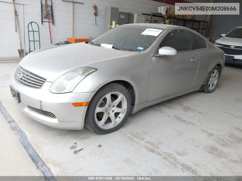 2003 Infiniti G35 Base W/Leather VIN: JNKCV54E03M208666 Lot: 41611438