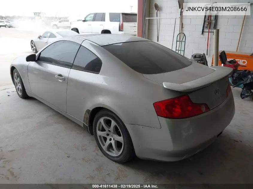2003 Infiniti G35 Base W/Leather VIN: JNKCV54E03M208666 Lot: 41611438