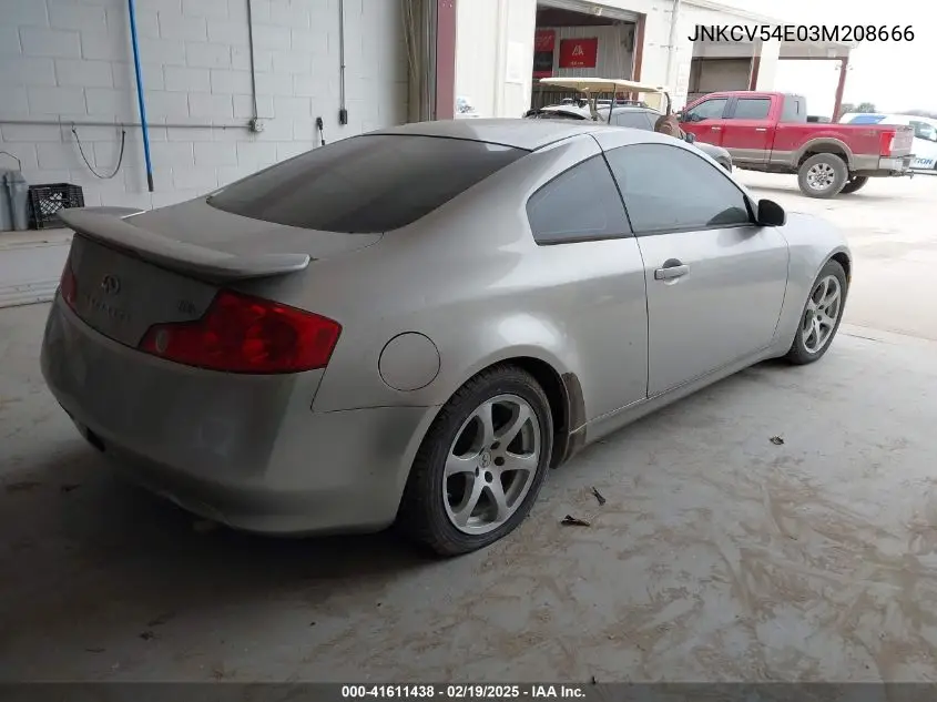 2003 Infiniti G35 Base W/Leather VIN: JNKCV54E03M208666 Lot: 41611438
