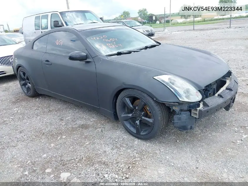 2003 Infiniti G35 Base W/Leather VIN: JNKCV54E93M223344 Lot: 42209654