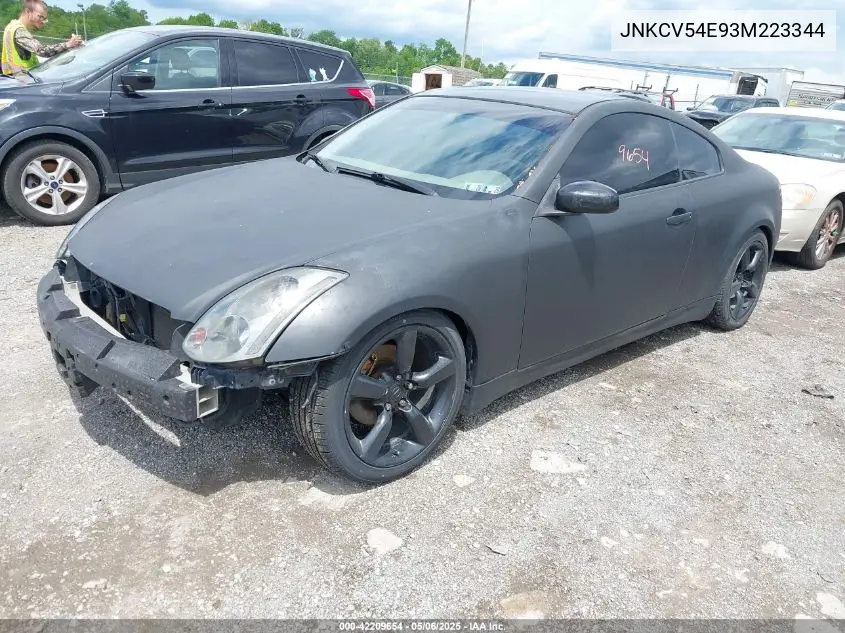 2003 Infiniti G35 Base W/Leather VIN: JNKCV54E93M223344 Lot: 42209654
