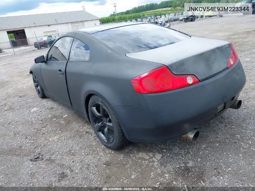 2003 Infiniti G35 Base W/Leather VIN: JNKCV54E93M223344 Lot: 42209654