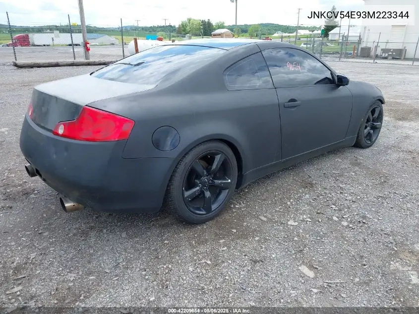 2003 Infiniti G35 Base W/Leather VIN: JNKCV54E93M223344 Lot: 42209654