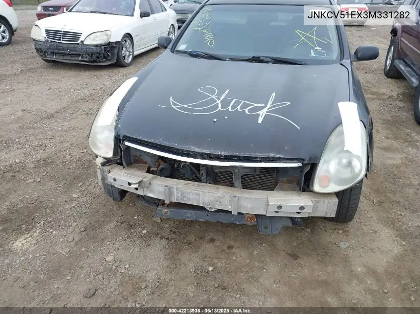 2003 Infiniti G35 Base W/6 Speed Manual VIN: JNKCV51EX3M331282 Lot: 42213936