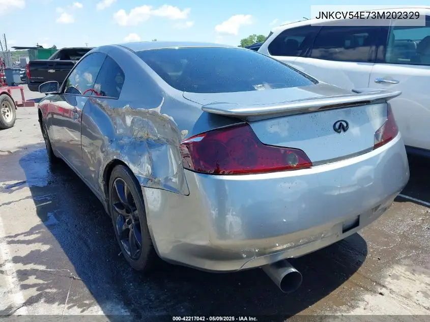2003 Infiniti G35 Base W/Leather VIN: JNKCV54E73M202329 Lot: 42217042