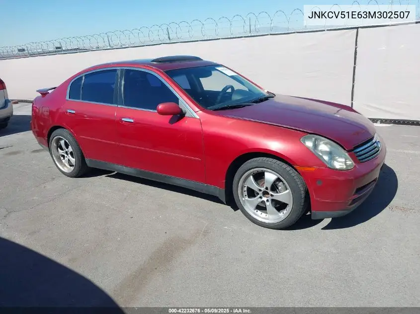 2003 Infiniti G35 Luxury Leather VIN: JNKCV51E63M302507 Lot: 42232676