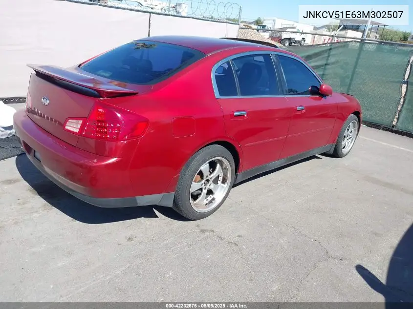 2003 Infiniti G35 Luxury Leather VIN: JNKCV51E63M302507 Lot: 42232676