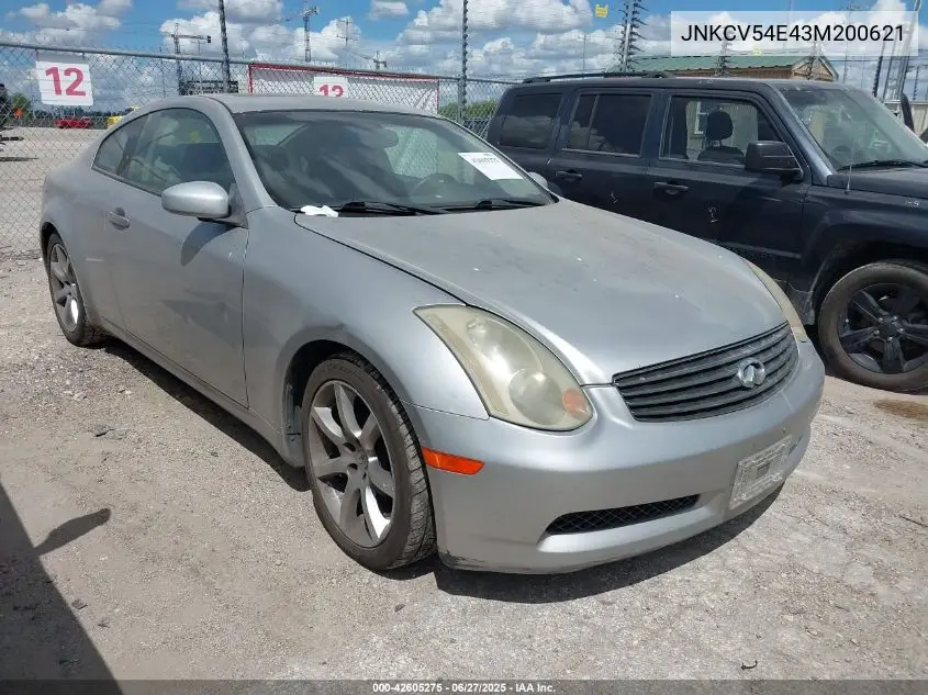 2003 Infiniti G35 Base W/Leather VIN: JNKCV54E43M200621 Lot: 42605275