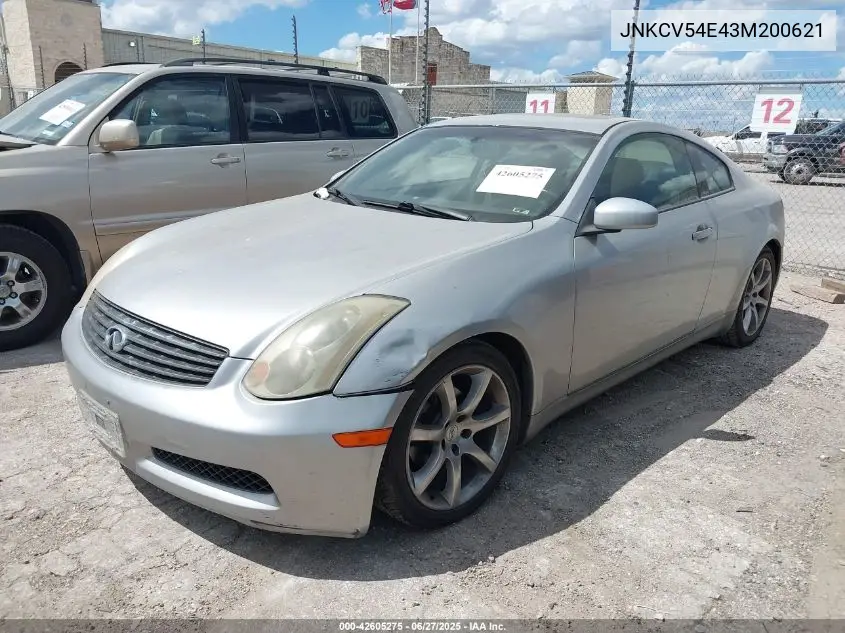 2003 Infiniti G35 Base W/Leather VIN: JNKCV54E43M200621 Lot: 42605275