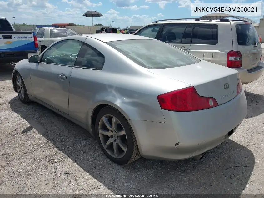 2003 Infiniti G35 Base W/Leather VIN: JNKCV54E43M200621 Lot: 42605275