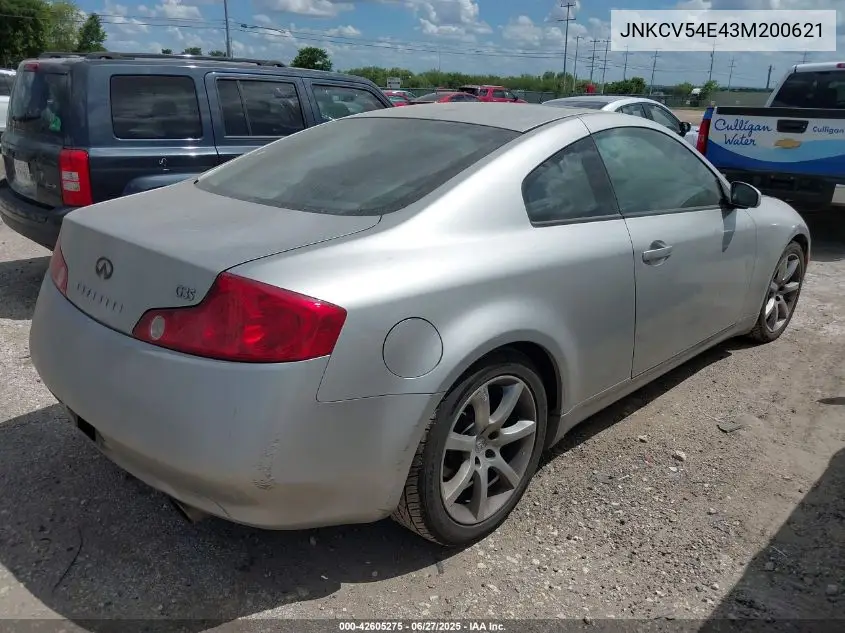 2003 Infiniti G35 Base W/Leather VIN: JNKCV54E43M200621 Lot: 42605275