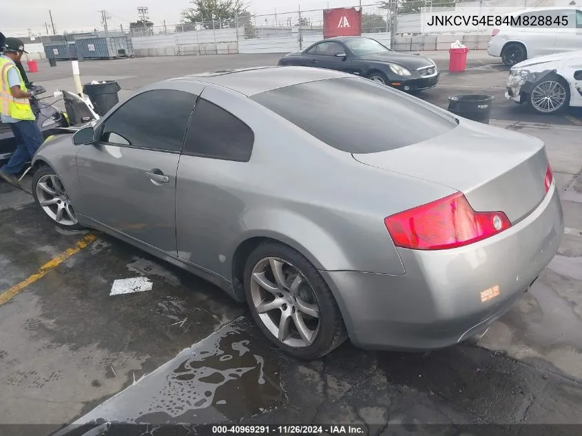 2004 Infiniti G35 VIN: JNKCV54E84M828845 Lot: 40969291