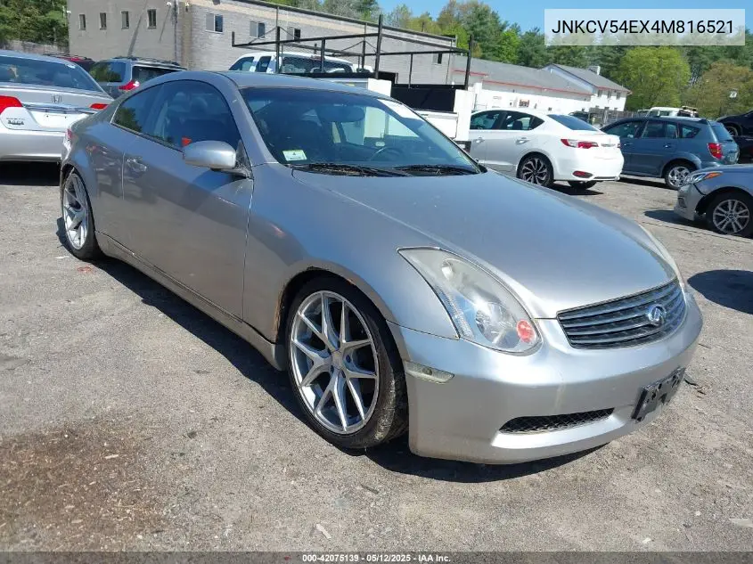 2004 Infiniti G35 VIN: JNKCV54EX4M816521 Lot: 42075139