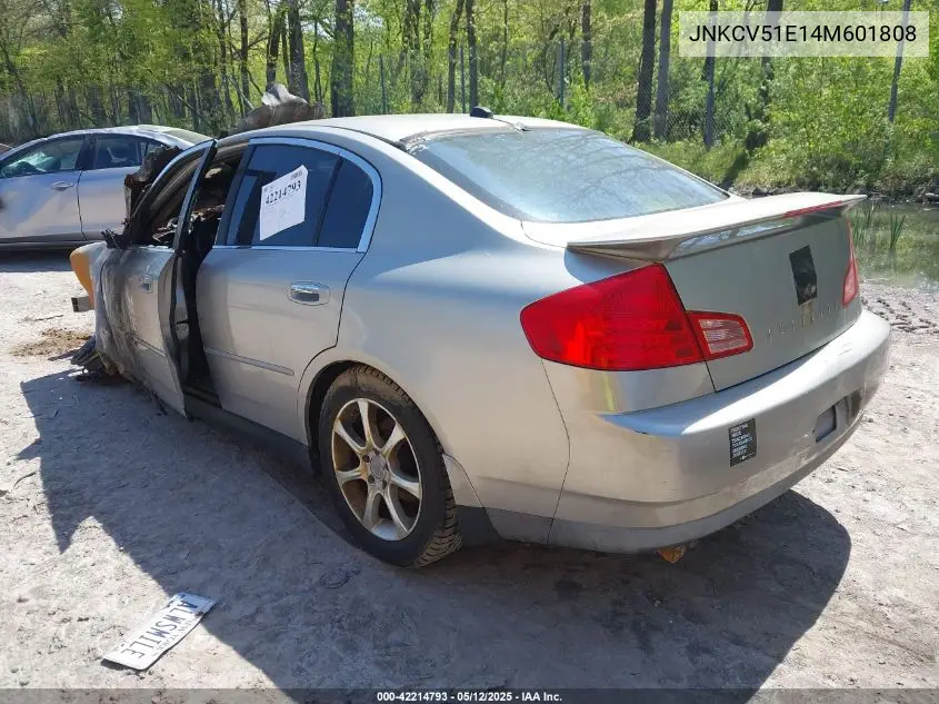 2004 Infiniti G35 VIN: JNKCV51E14M601808 Lot: 42214793