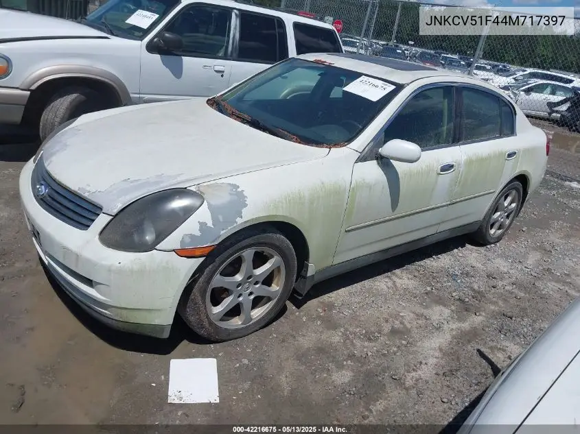 2004 Infiniti G35X VIN: JNKCV51F44M717397 Lot: 42216675