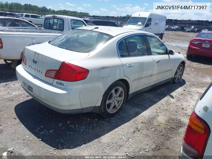 2004 Infiniti G35X VIN: JNKCV51F44M717397 Lot: 42216675