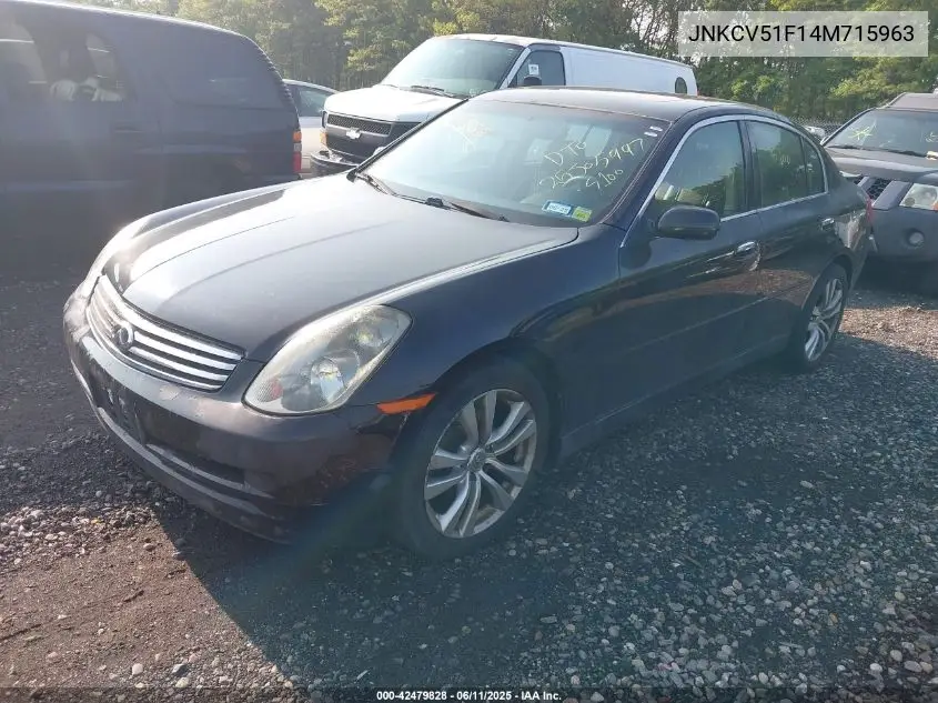 2004 Infiniti G35X VIN: JNKCV51F14M715963 Lot: 42479828