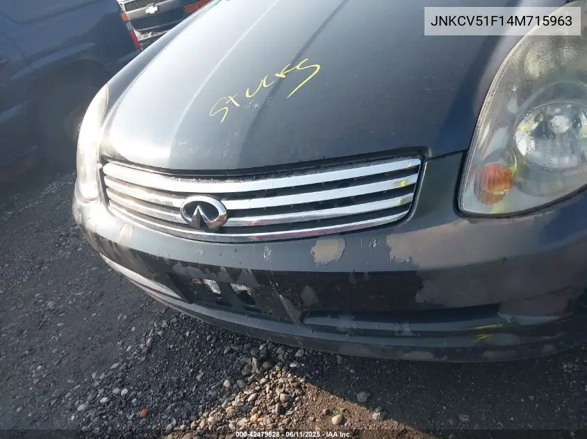 2004 Infiniti G35X VIN: JNKCV51F14M715963 Lot: 42479828