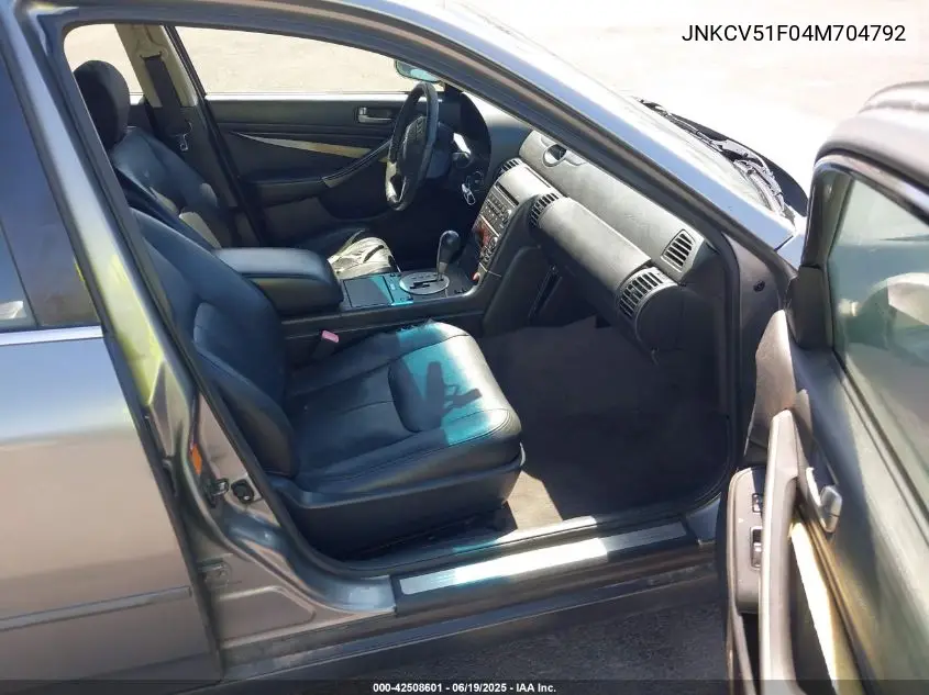 2004 Infiniti G35X VIN: JNKCV51F04M704792 Lot: 42508601