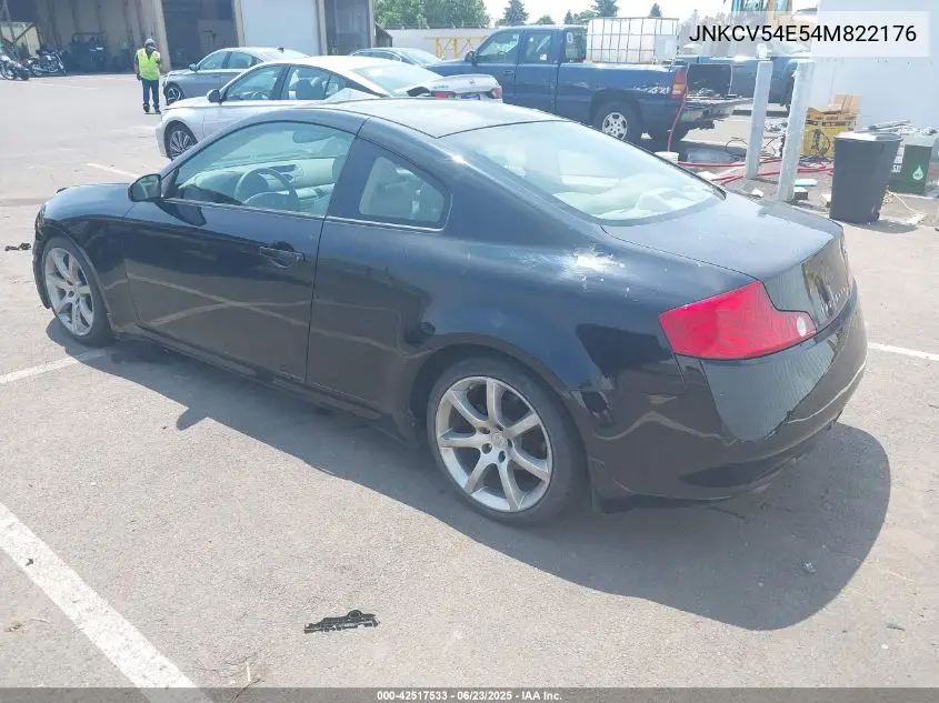 2004 Infiniti G35 VIN: JNKCV54E54M822176 Lot: 42517533