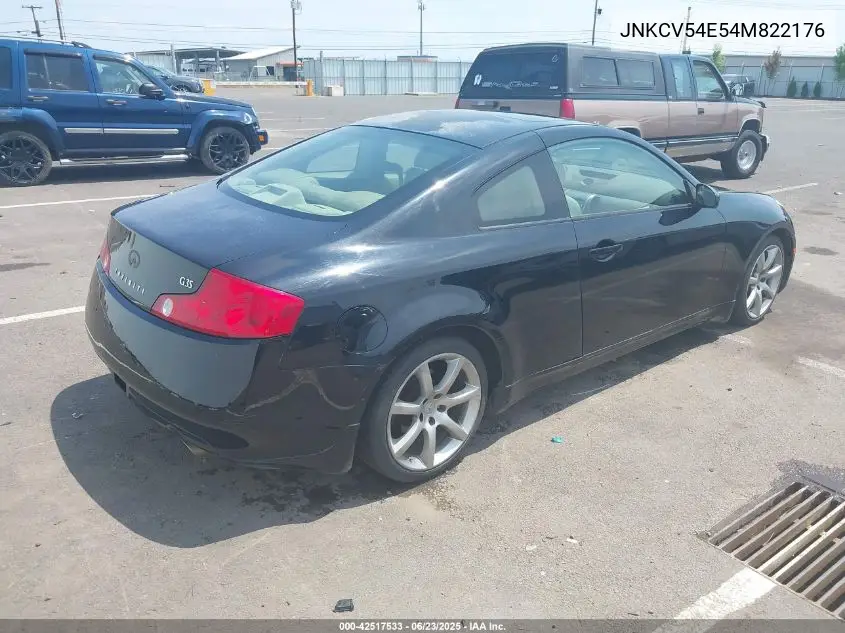 2004 Infiniti G35 VIN: JNKCV54E54M822176 Lot: 42517533